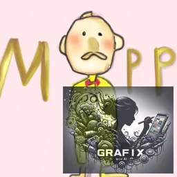 Golden mr.P in the backround. With a name pajamas in the middle