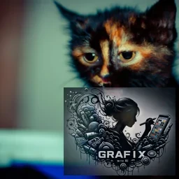 An elgato cat crying in some cool backgrounds