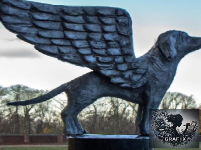 Dog wings memorial